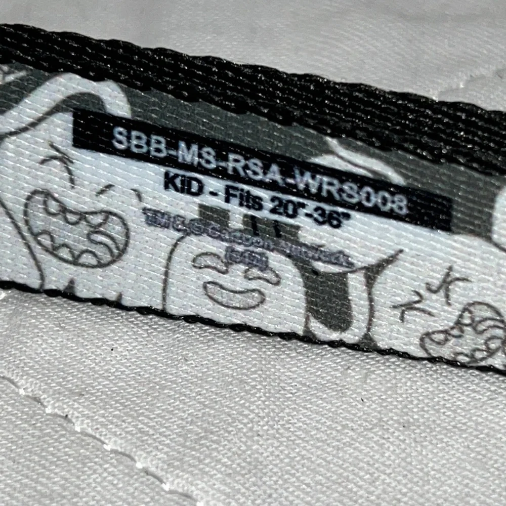 Buckle Down Kids High Five Ghost Stacked Seatbelt Belt NWT
